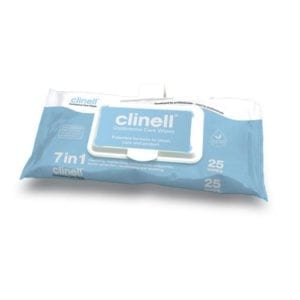 Continance Care Wipes Case of 24 Packs of 25