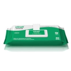 Universal Wipes 50 case of 24 packs of 50